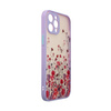 Design Case etui do iPhone 12 Pro Max pokrowiec w kwiaty fioletowy