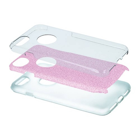 Nakładka Glitter 3in1 do Xiaomi Redmi Note 10 Pro / 10 Pro Max różowa
