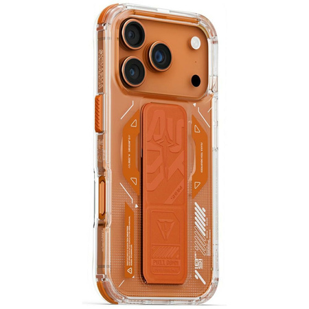 Etui Skinarma Helio do iPhone 17 Pro     Magnetic Charging + Grip Stand pomarańczowy