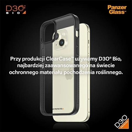 PanzerGlass ClearCase Case for iPhone 15 Plus / 14 Plus with Military Grade Certification - Clear &amp; Black