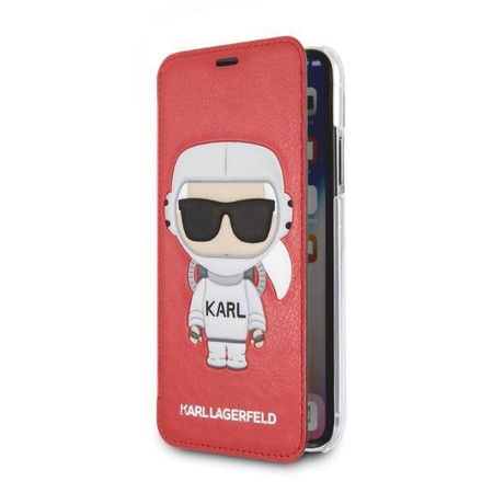 Oryginalne Etui IPHONE X / XS Karl Lagerfeld Hardcase Karl Space Cosmonaut czerwone