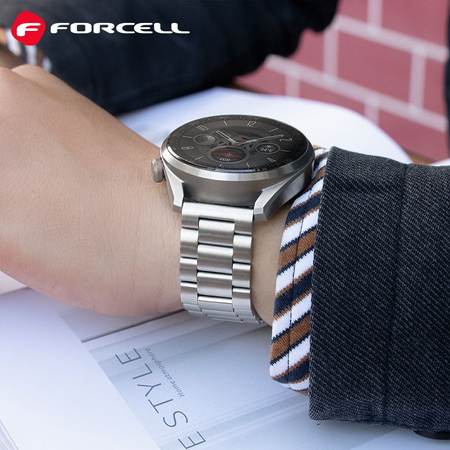 FORCELL F-DESIGN FS06 pasek / opaska do Samsung Watch 20mm srebrna