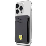 Original Handyhülle IPHONE Z MAGSAFE Ferrari Wallet Card Slot MagSafe Leather 2023 Collection (FEWCMRSIK) schwarz