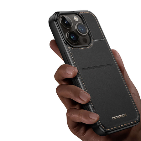 3 in 1 Case for iPhone 14 Pro with MagSafe Wallet RFID Blocking Stand Dux Ducis Rafi Mag - Black
