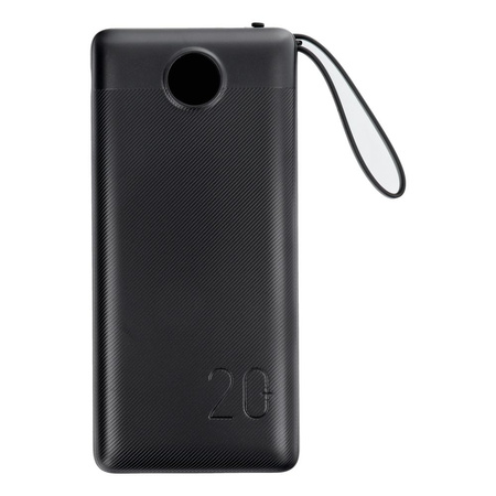 Bateria zewnętrzna (Powerbank) VEGER C20 - 20 000mAh (Micro + Typ C + Lightning 8-pin) czarny (W2047)