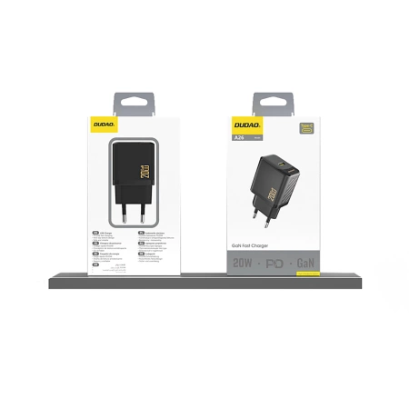 Dudao A26 PD20W GaN USB-C Ladegerät - Schwarz