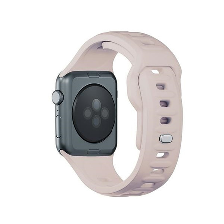 3MK Silicone Watch Strap różowobeżowy/ latte dla Apple Watch 42/44/45/49mm