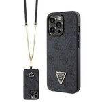 Original Case IPHONE 13 PRO Guess Hardcase Crossbody 4G Metal Logo (GUHCP13LP4TDSCPK) black