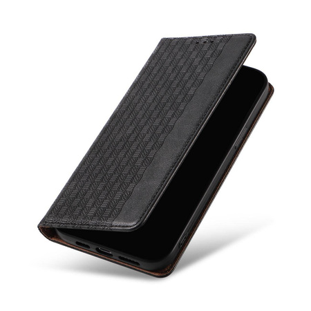 Magnet Strap Case etui do iPhone 12 Pro pokrowiec portfel + mini smycz zawieszka czarny