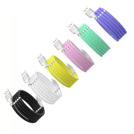 KABEL USB TYP-C DENMEN ŻÓŁTY D11T MAGNETYCZNY
