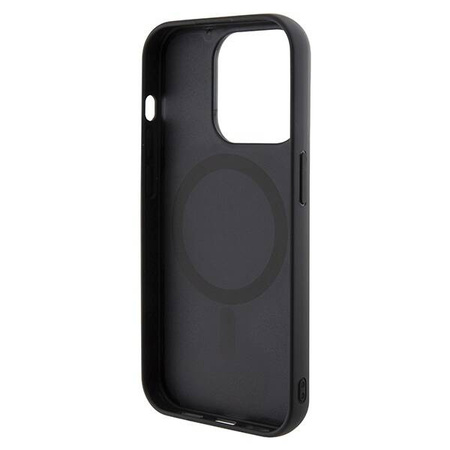 Guess GCube Stripes MagSafe case for iPhone 15 Pro Max - black