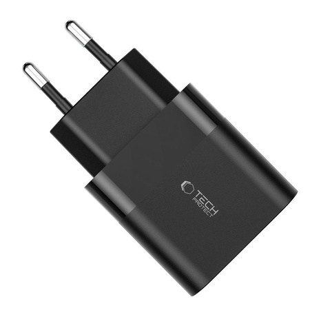 Charger 30W USB QC3.0 + USB-C PD Tech-Protect C30W black