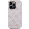 Etui Guess 4G Metal Gold Logo na iPhone 15 Pro - różowe