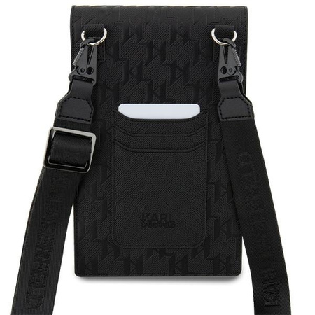 Bag Karl Lagerfeld Saffiano Monogram Choupette (KLWBSAKHPCK) black