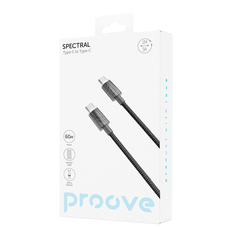 Proove kabel Spectral Type-C do Type-C (1m) szary