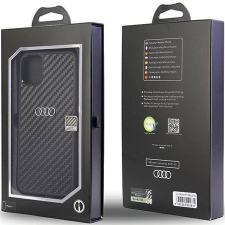 Audi Carbon Fiber iPhone 11 / Xr 6.1" black/black hardcase AU-TPUPCIP11-R8/D2-BK