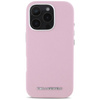 Original Handyhülle IPHONE 16 PRO MAX Karl Lagerfeld Saffiano Full Wrapped Elongated Metal Logo MagSafe rosa