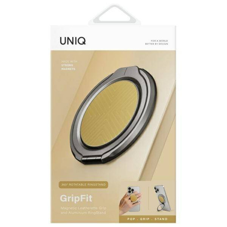 UNIQ Gripfit 360 Magnetic Mount&Kickstand Uchwyt Magnetyczny żółty/canary yellow