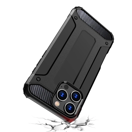 Hybrid Armor Panzerhülle für iPhone 16 Pro Max – Schwarz