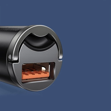 Baseus Tiny Star PPS mini inteligentna ładowarka samochodowa USB 30W Quick Charge 3.0 szary (VCHX-A0G)