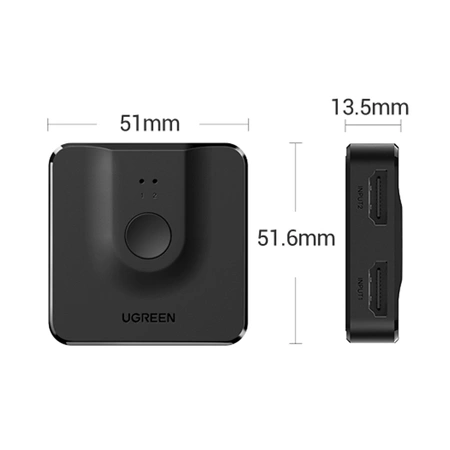 Ugreen Switch HDMI Splitter Switch - 2x HDMI 4K 60Hz schwarz (CM217)