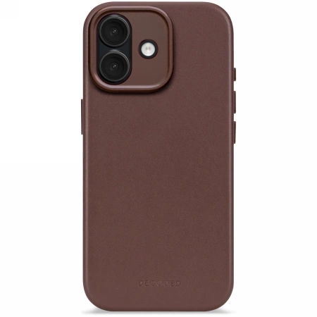 Etui Decoded Leather Backcover z MagSafe na iPhone 17 - brązowe