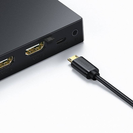 Ugreen przełącznik rozdzielacz splitter switch HDMI - 3x HDMI 3D 4K 7,5 Gbps 36 bit na kanał czarny (40234)