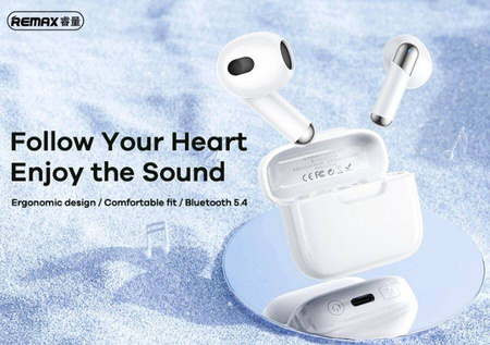 Słuchawki Bluetooth REMAX TWS W37 WHITE ENC BT 5.4
