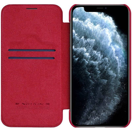 Nillkin Qin skórzana kabura etui iPhone 12 mini czerwony