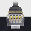 Ugreen płaski kabel przewód internetowy sieciowy Ethernet patchcord RJ45 Cat 7 STP LAN 10 Gbps 3 m czarny (NW106 11262)