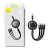 Baseus Bright Mirror 2 retractable cable 3in1 USB Type A - micro USB + Lightning + USB Type C 66W 1.1m green (CAMJ010106)