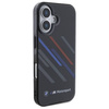 Original Handyhülle IPHONE 16 PLUS BMW Hardcase Motosport IML Random Stripes (BMHCP16M23HTRAK) schwarz