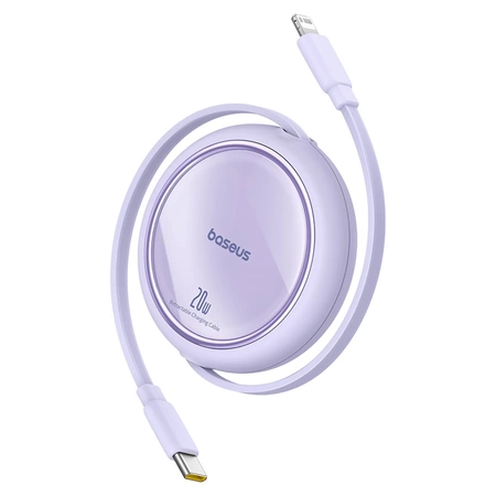 Baseus Free2Pull retractable USB-C / Lightning cable 20W 1m - purple
