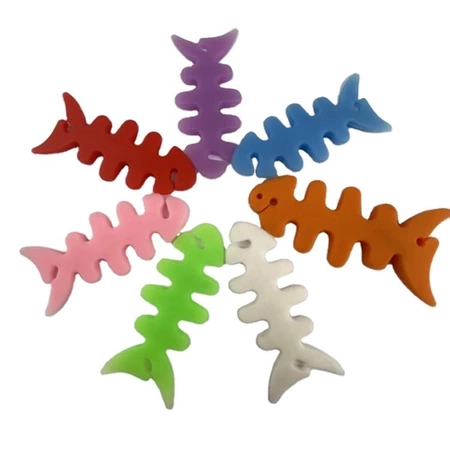 Fischförmige Kopfhörerkabelhülle – grün