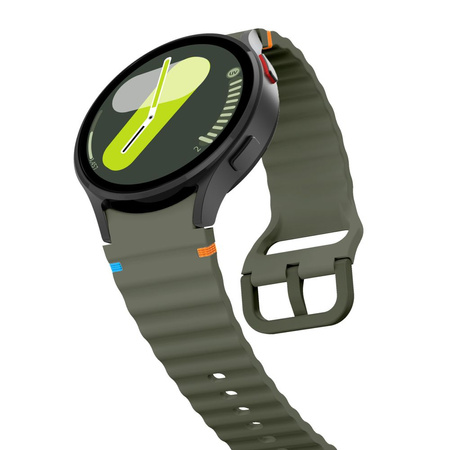 Pasek Tech-Protect Silicone Sport na Samsung Galaxy Watch 4 / 5 / 5 Pro / 6 / 7 / FE - zielony