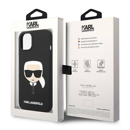 Karl Lagerfeld Silicone Ikonik Karl`s Head MagSafe - Etui iPhone 14 Plus (czarny)