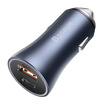 Baseus Golden Contactor Pro car charger, 2x USB, 40W (gray)