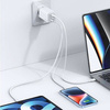 Wall Charger USAMS 2xUSB-C+1xUSB 65W (only head) GaN PD3.0 +QC3.0 Fast Charging gradient blue Sandru Series CC180TC04 (US-CC180)