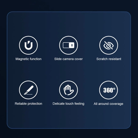 Nillkin CamShield Pro Magnetic Case iPhone 14 Plus Cover Camera Protector Blue (with MagSafe)