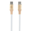 Guess GUCCLALRGDD kabel USB-C - USB-C 1.5m Fast Charging złoty/light gold Ebossed Logo