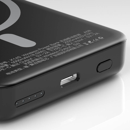 Dudao bezprzewodowy power bank MagSafe 10W (5W Magsafe) 5000mAh biały (K14S)