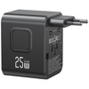 Ładowarka sieciowa USAMS Travel Adapter CC309 2xUSB-C 25W 4w1 US/AU/EU/UK czarny