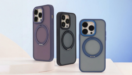 Nakładka Secure Spinning Mag do iPhone 15 6,1" granatowy