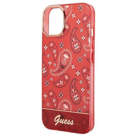 Guess Bandana Paisley - Etui iPhone 14 Plus (czerwony)