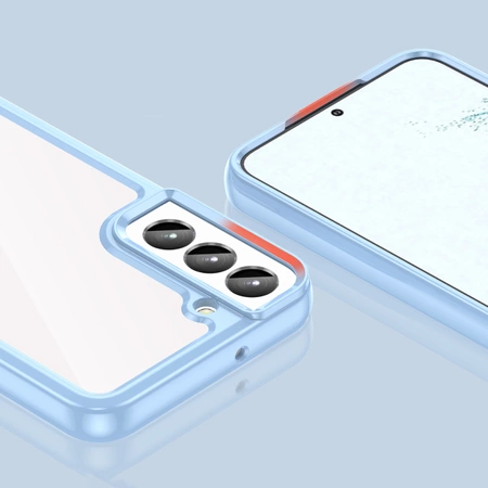 Outer Space Case for Samsung Galaxy S23 cover with a flexible frame blue