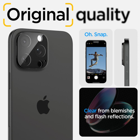 Spigen Optik. TR Camera Protector Camera tempered glass (2 pcs) iPhone 14 Pro / 14 Pro Max black