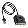 Rozdzielacz HUB 1m USB 3.0 na 3x USB 2.0 + 1x USB 3.0 Baseus Square Round 4 w 1 Adapter (CAHUB-AY01) czarny