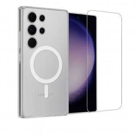 Etui do Samsung S25 Ultra MagSafe + Szkło na ekran + Szkło na aparat