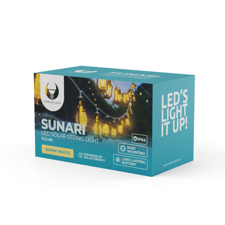 Sznur solarny latarenka LED SUNARI FLS-86 30LED 6,5m 600mAh Li-Ion Forever Light