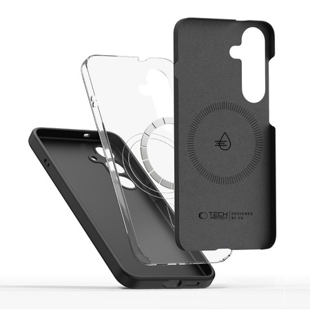 TECH-PROTECT LIQUID SILICONE MAGSAFE GALAXY S25 EDGE BLACK